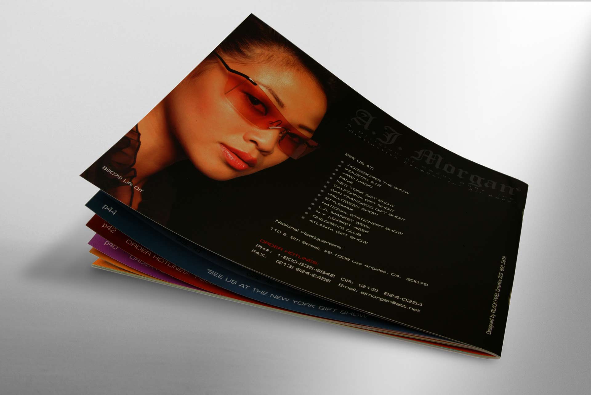 Sun glasses catalog designer